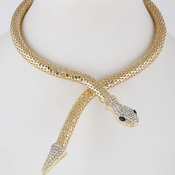 Golden Snake Choker Serpenti Necklace