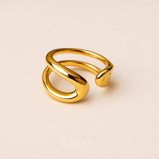 18K Gold Plated Luvia Spiral Ring for Women