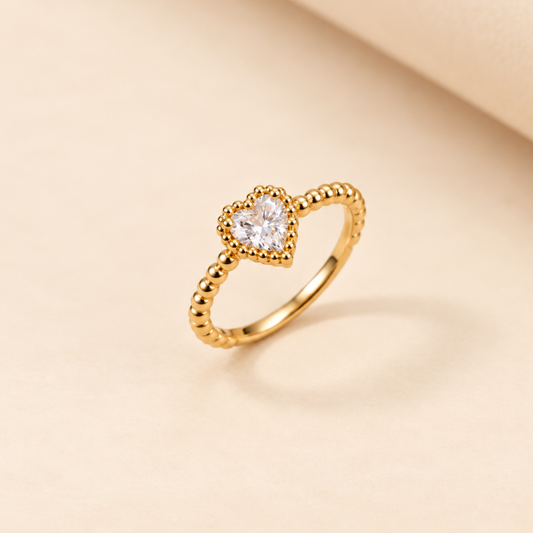 18k Gold Plated Eternal Heart Ring