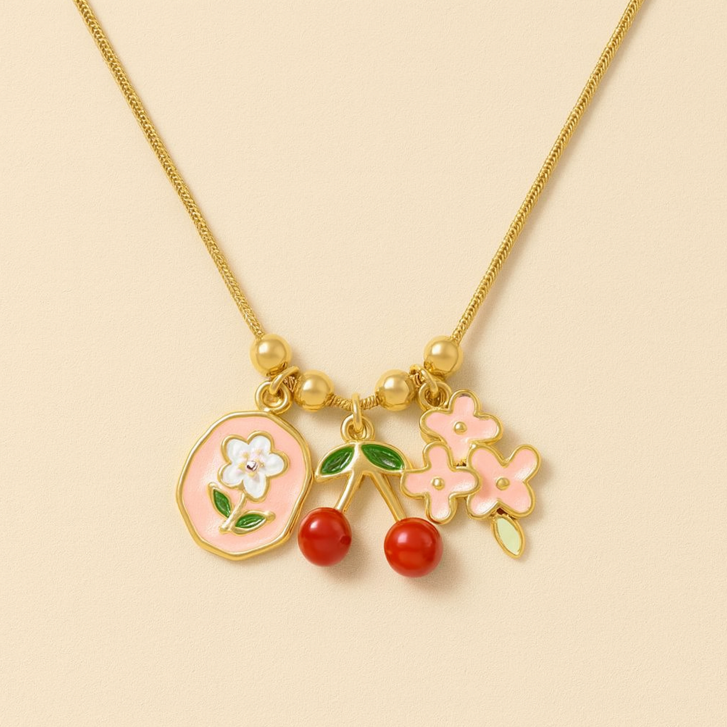 Happy Trio Anti-Tarnish Necklace