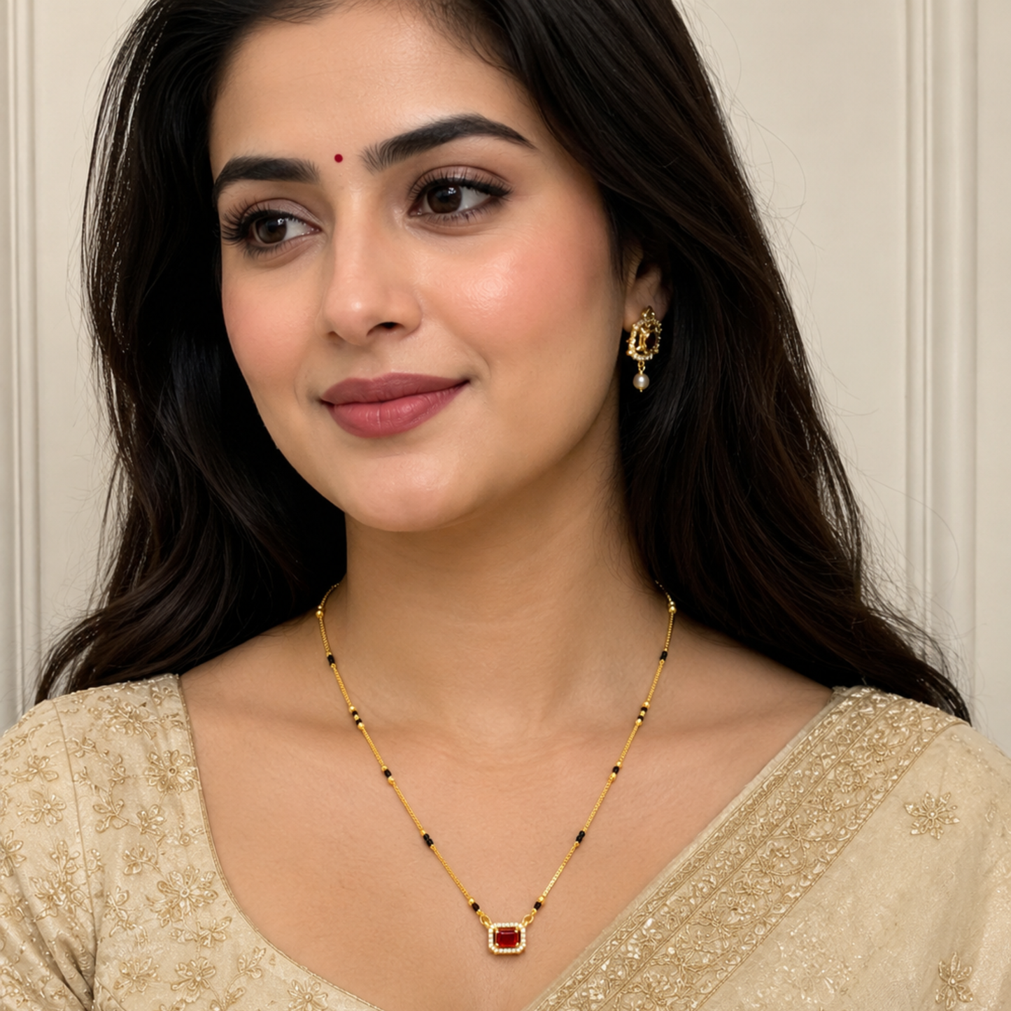 Royal Red Charm Mangalsutra