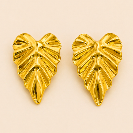 18K Gold Plated Leaf Earring