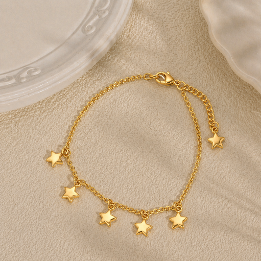 18K Gold Plated Twinkle Star Chain Bracelet