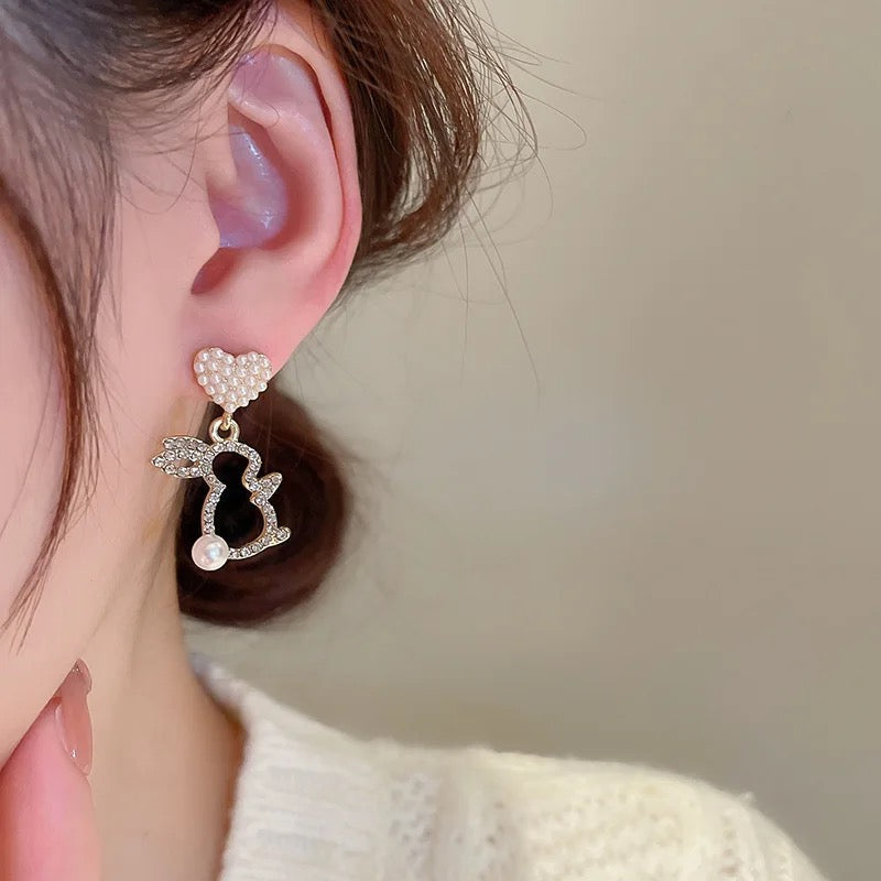 Silver Bunny Earring