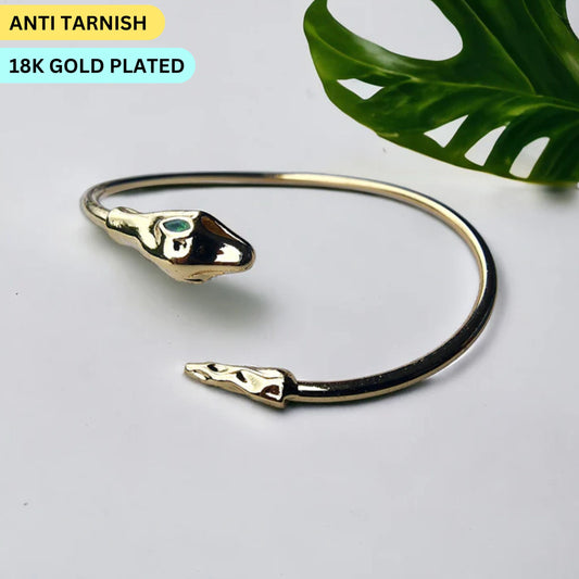 Anti Tarnish Gold Snake Bracelet