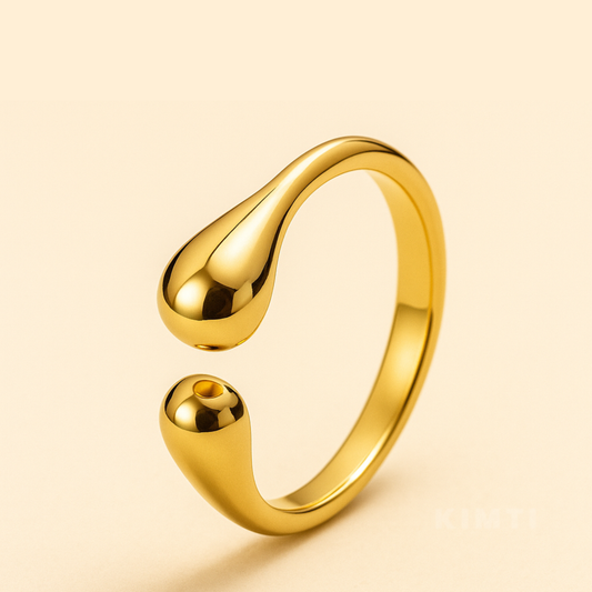 18K Gold Plated Baroque Ring for Women
