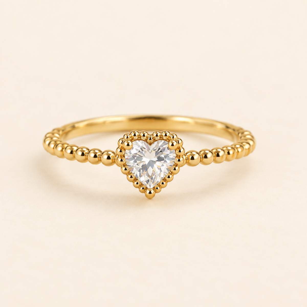 18k Gold Plated Eternal Heart Ring