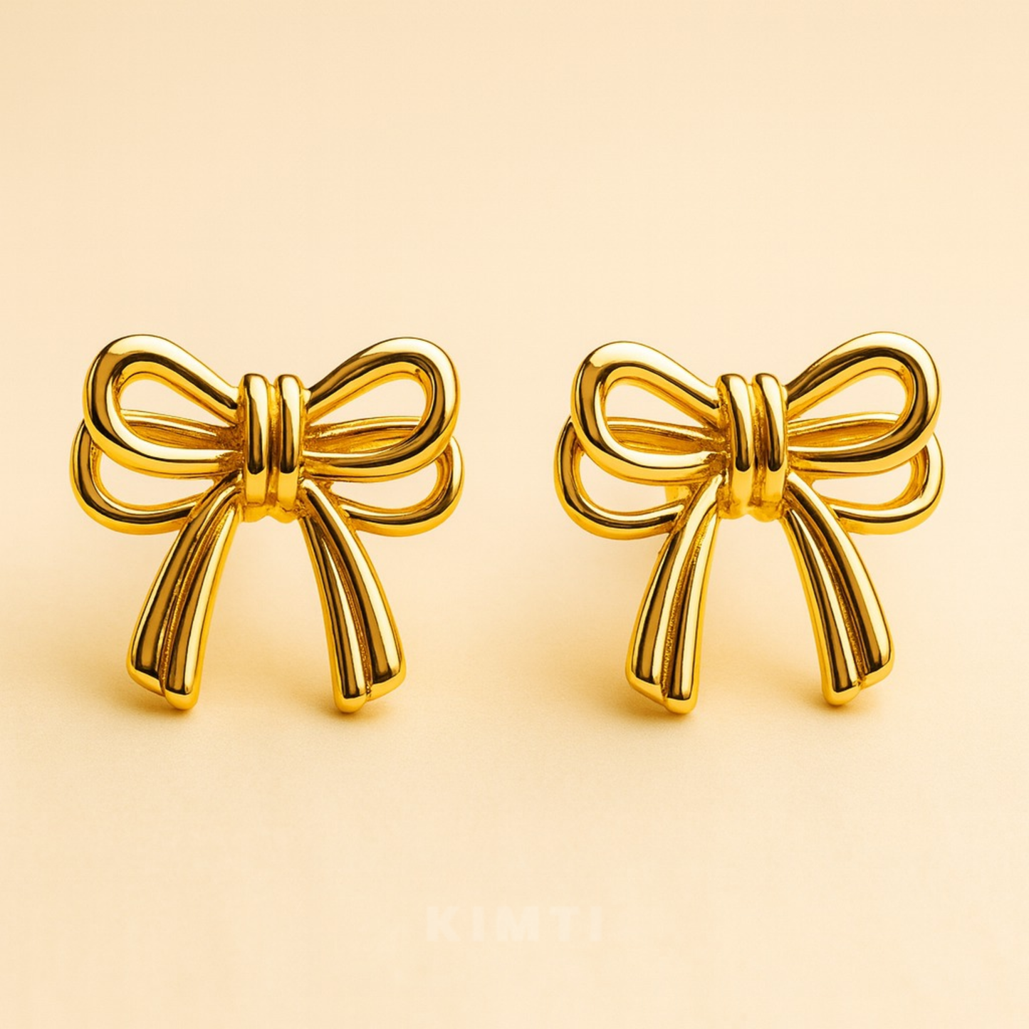 18K Gold Plated Classic Bow Knot Earring