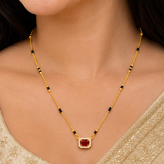Royal Red Charm Mangalsutra