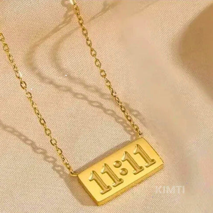 11:11 Manifestation Necklace -  Anti Tarnish 18K Gold Plated