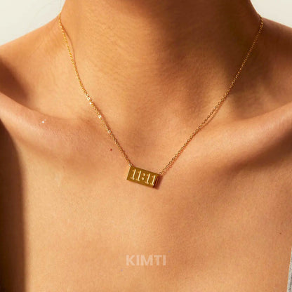 11:11 Manifestation Necklace -  Anti Tarnish 18K Gold Plated