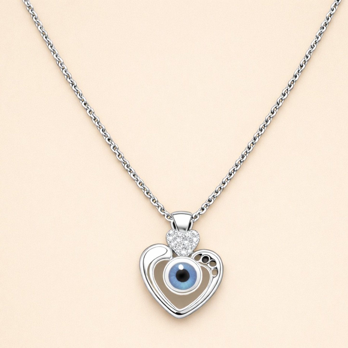 Sapphire Love Blue Pendant Necklace