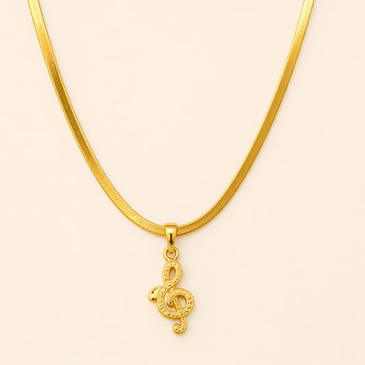18K Gold Plated Snake Pendant Necklace