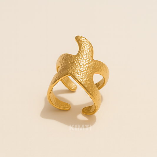 18k Gold Plated Beach Star Ring