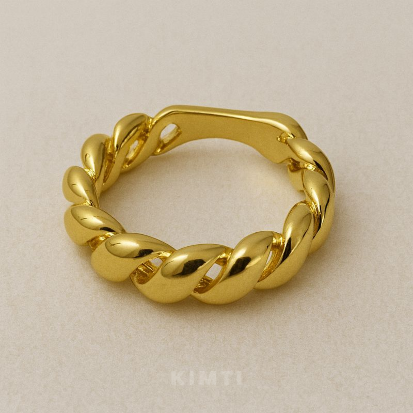18K Gold Plated Heavy Look Band Ring