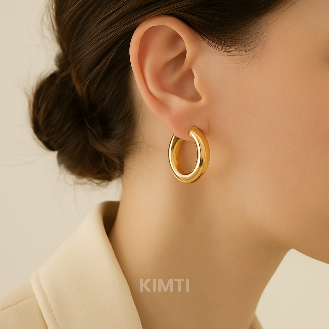 Dominique Hoop Statement Earring