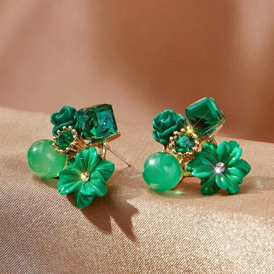 Green  Pleasure Charms Earring