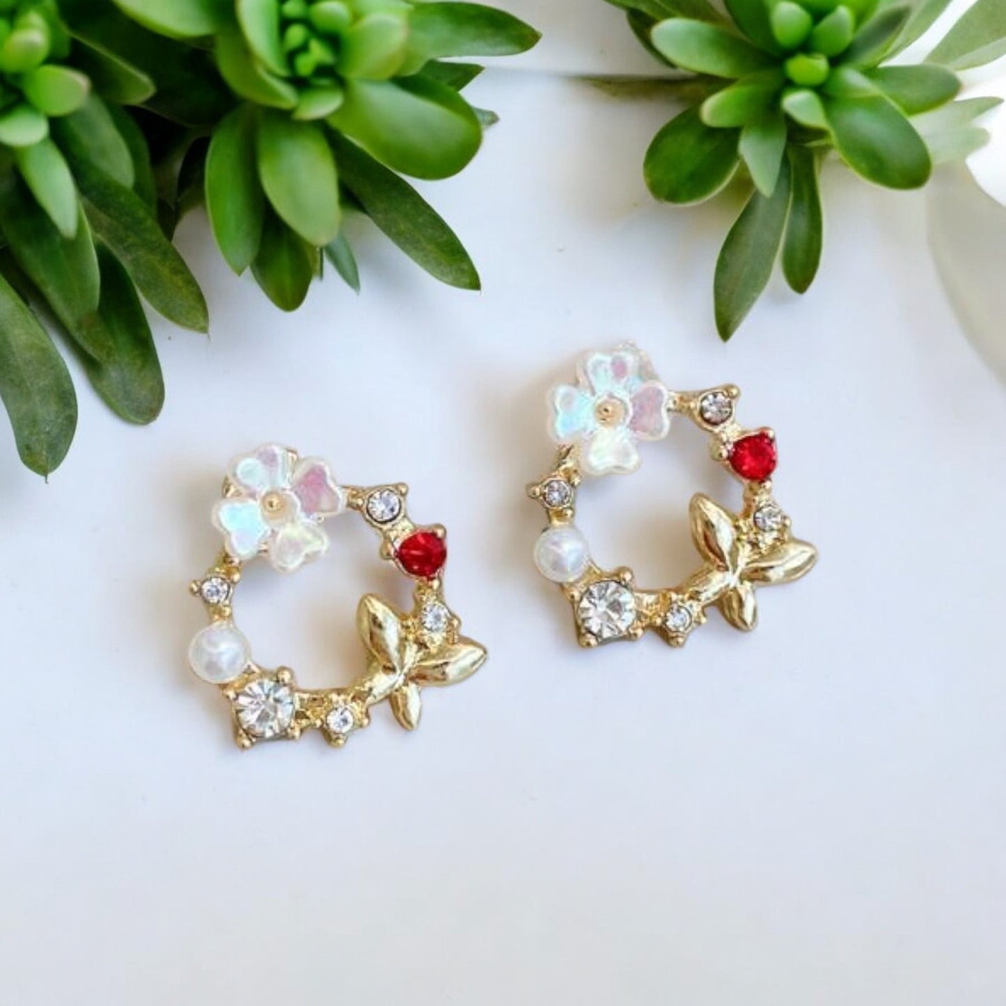 Workplace Glamour Circle Flower Earring