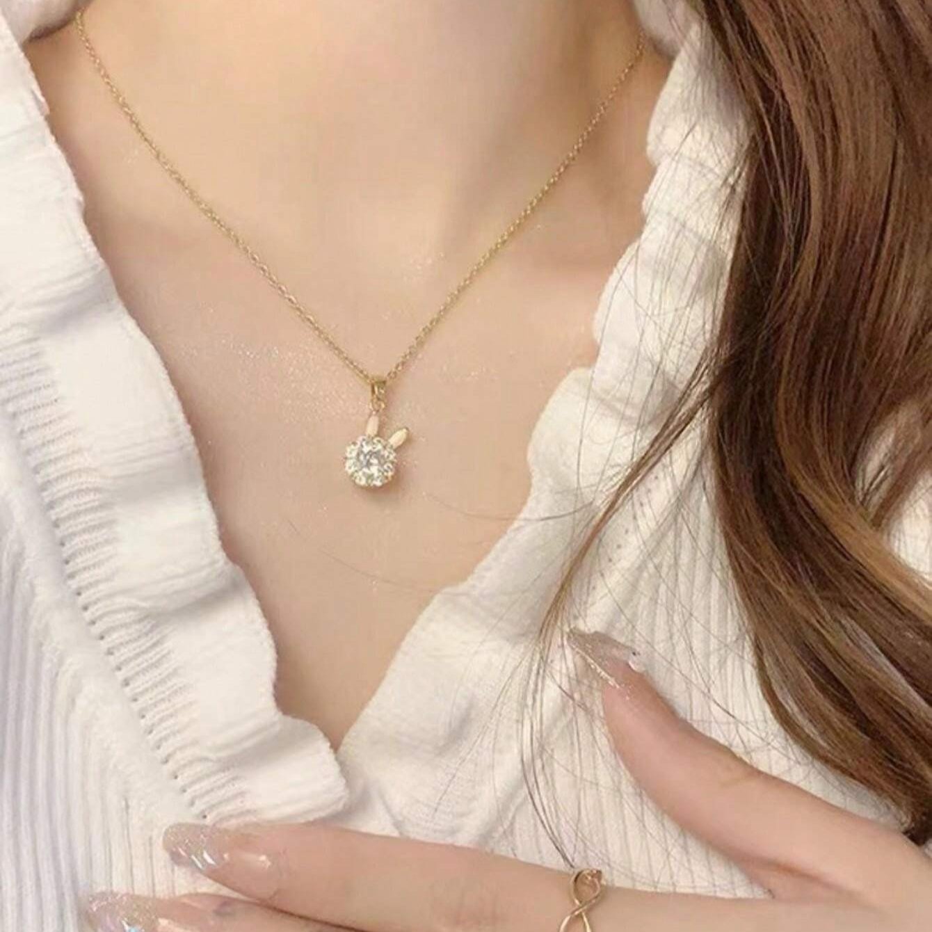 Cute Bunny Anti Tarnish Necklace