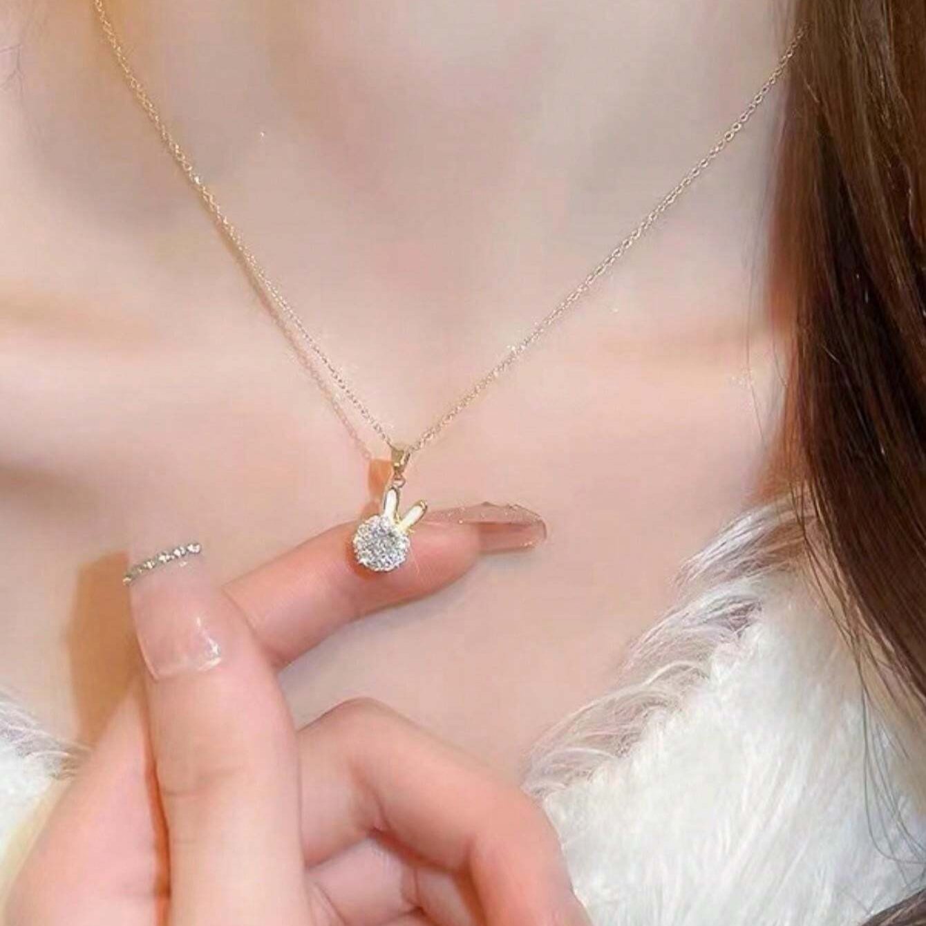 Cute Bunny Anti Tarnish Necklace