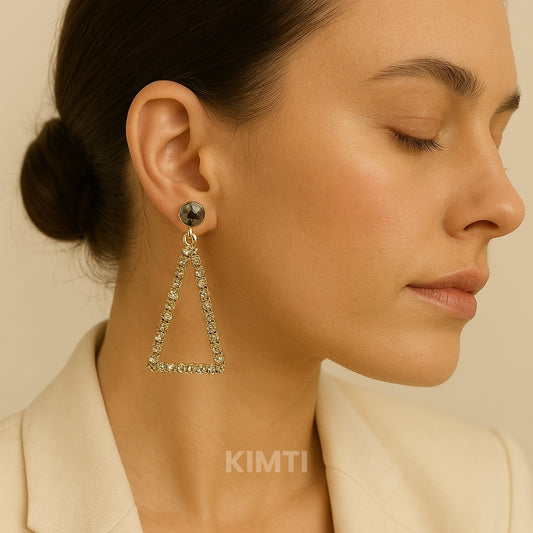 Golden Triangle Turkish Dangler Earring