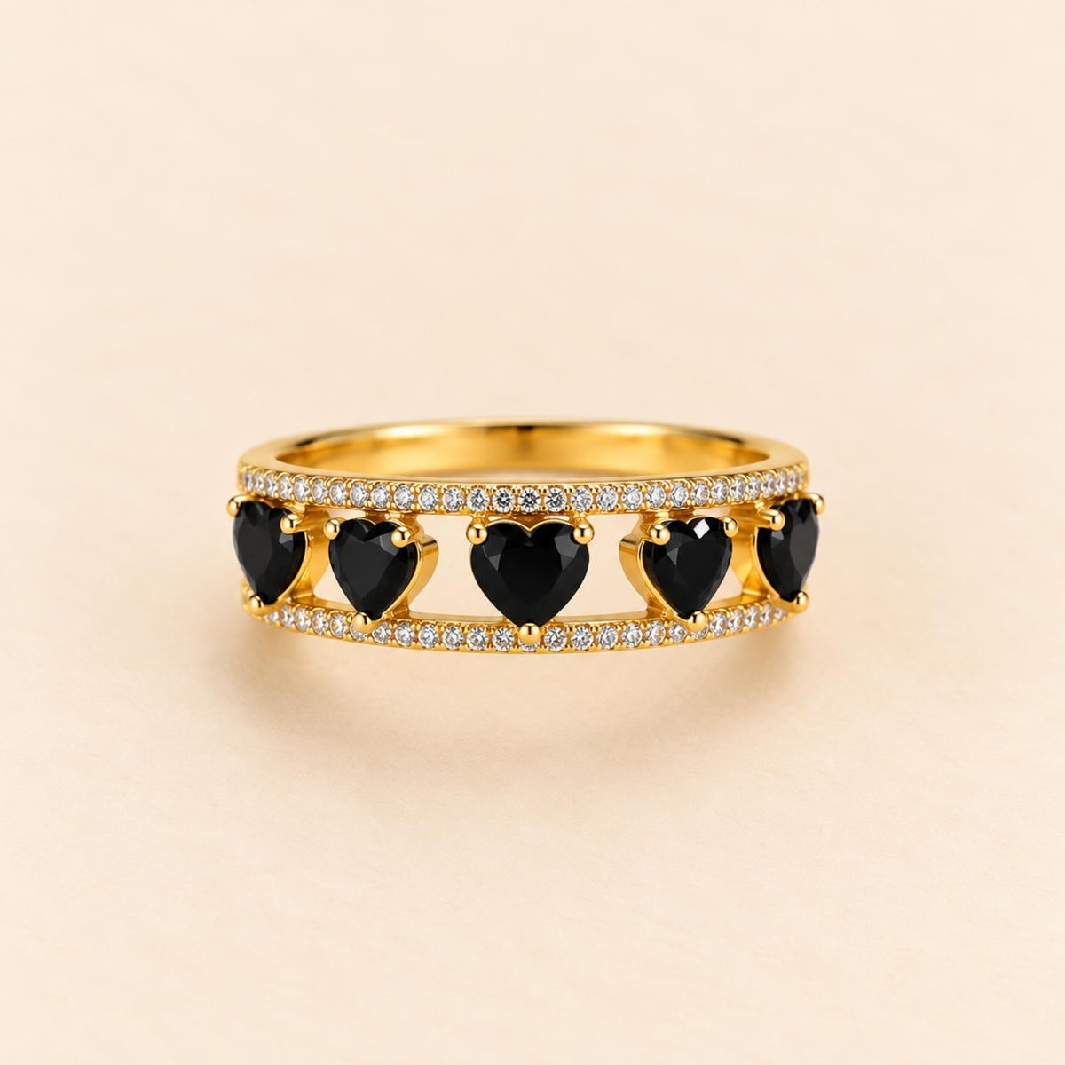 Midnight Heart Ring