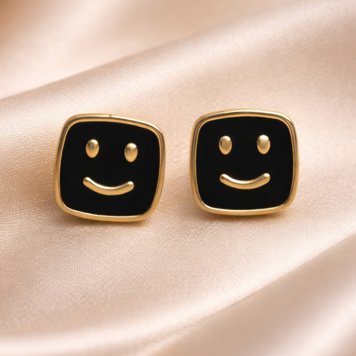 18K Gold Plated Cute Emoji Stud Earrings