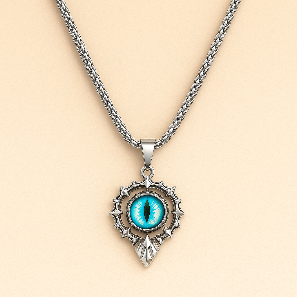 Dragon Eye Pendant Stainless Steel Necklace