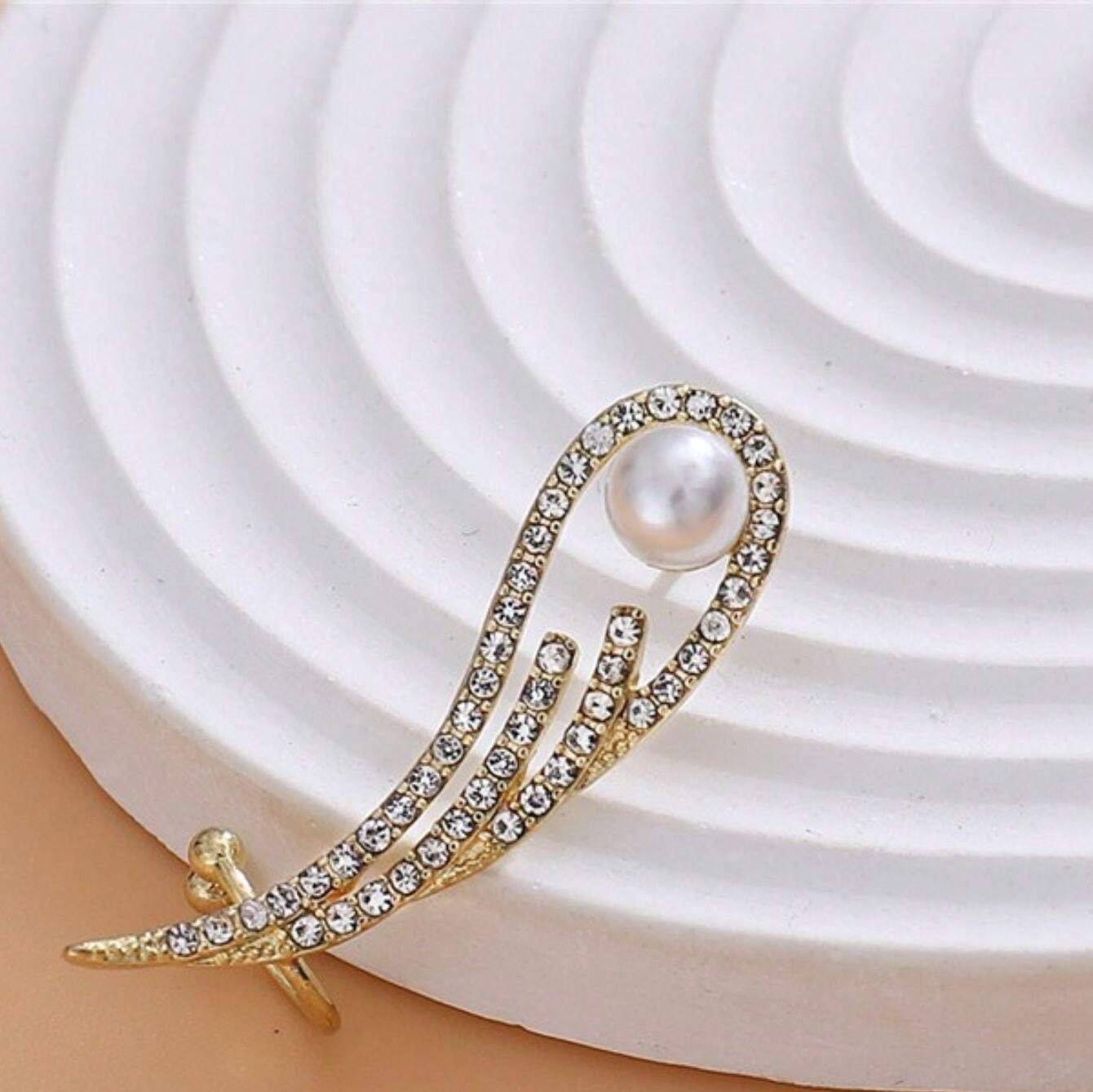 Gold-Plated Pearl-Beaded Studs Earring - Only One Side