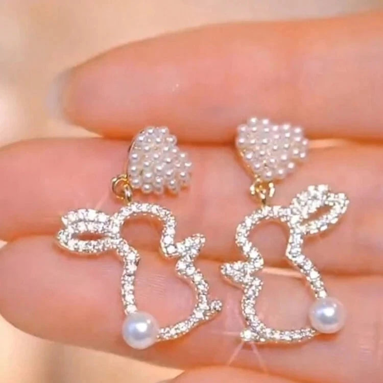 Silver Bunny Earring