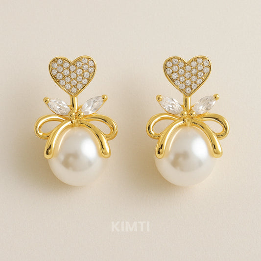 Eternal Euphoria White Pearl Drop Earring