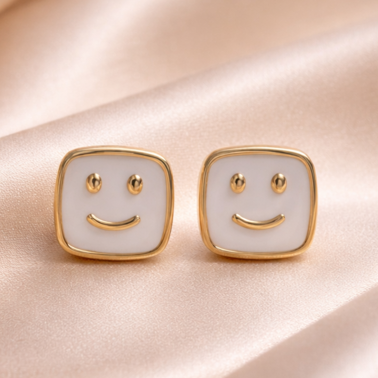 18K Gold Plated Cute Emoji Stud Earrings