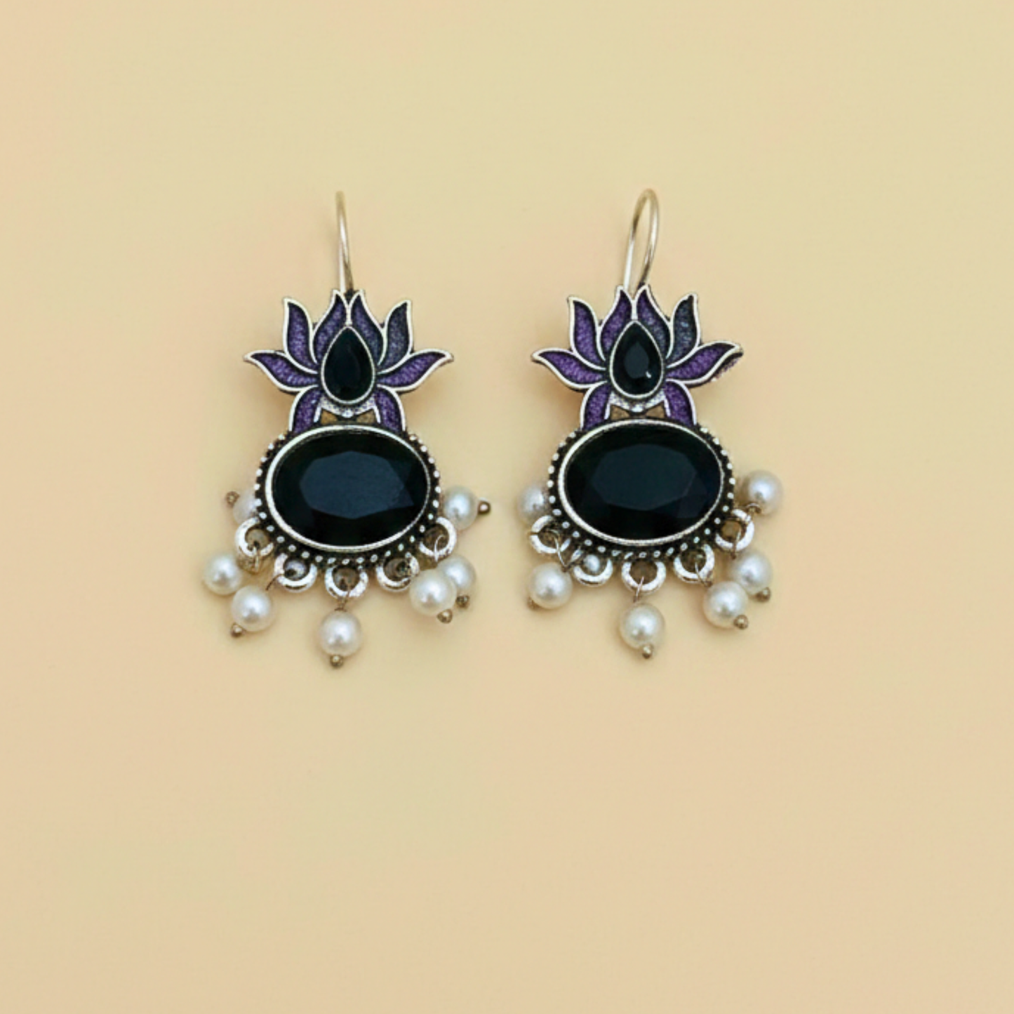 Set of 12  Oxidized Earrings with Black Jewellery Box