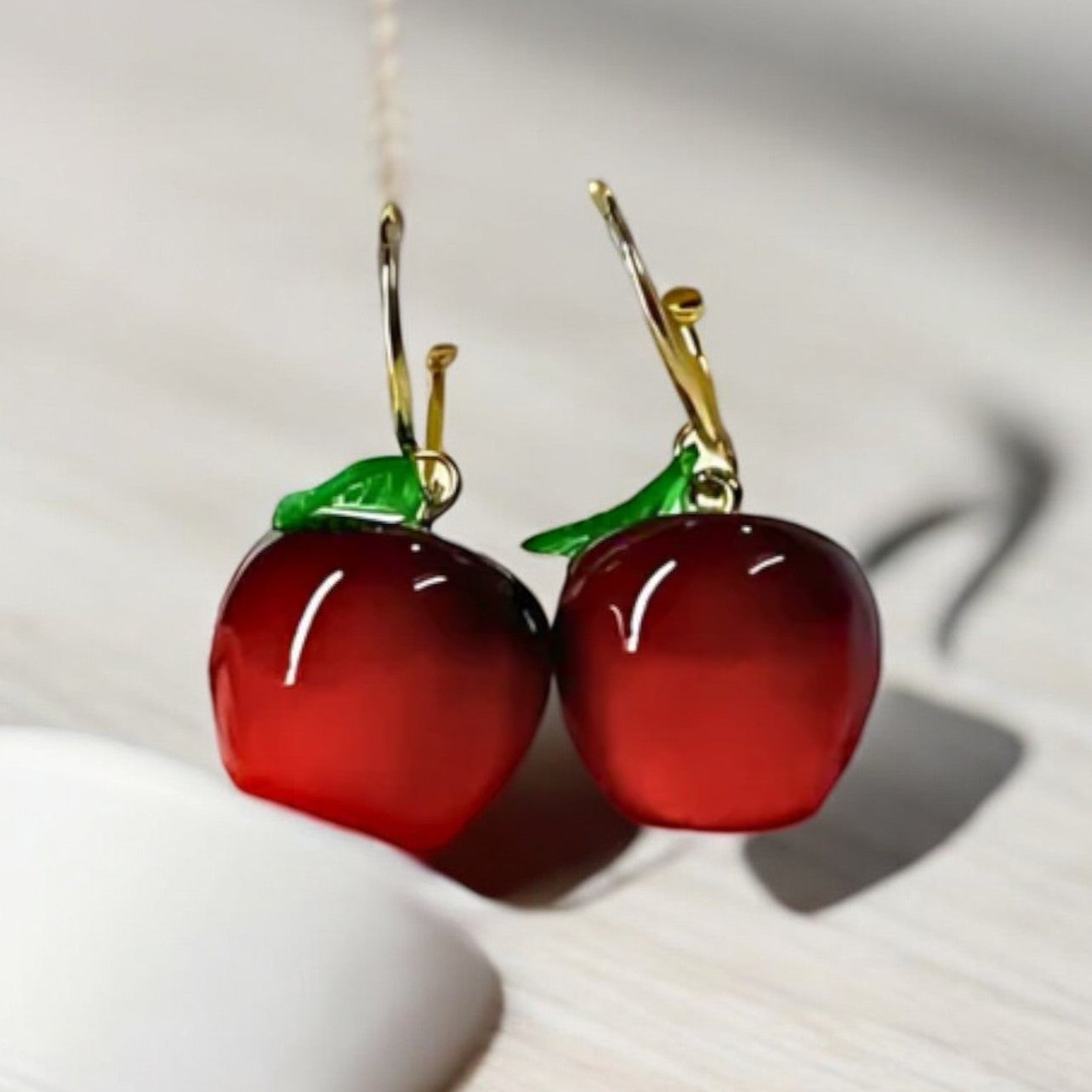 Mystic Red Cherry Earring