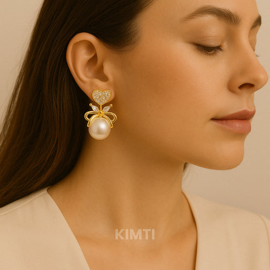 Eternal Euphoria White Pearl Drop Earring