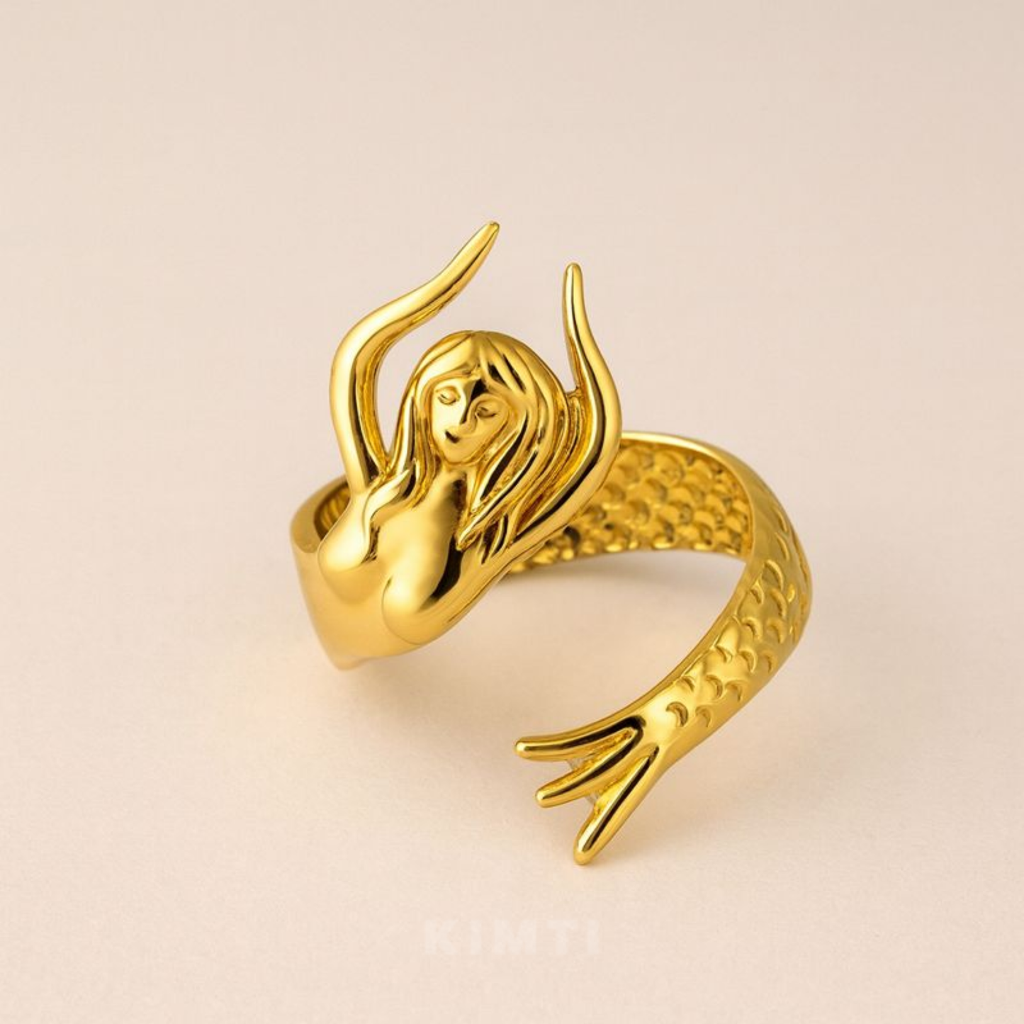 18K Gold Plated Mythical Mermaid Ring