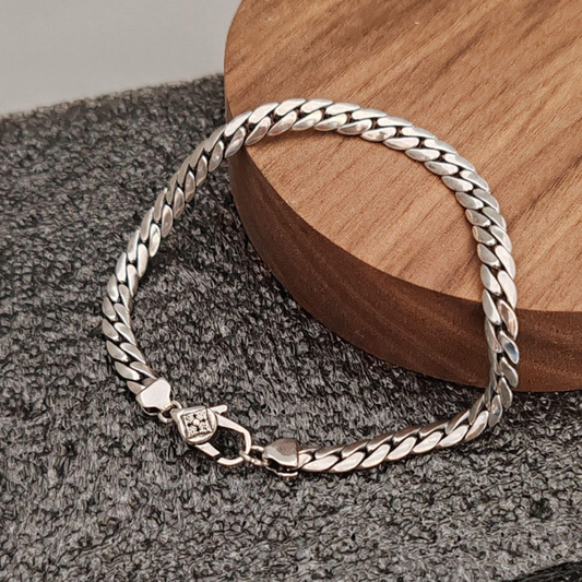 Men - Silver Cuban Link Bracelet
