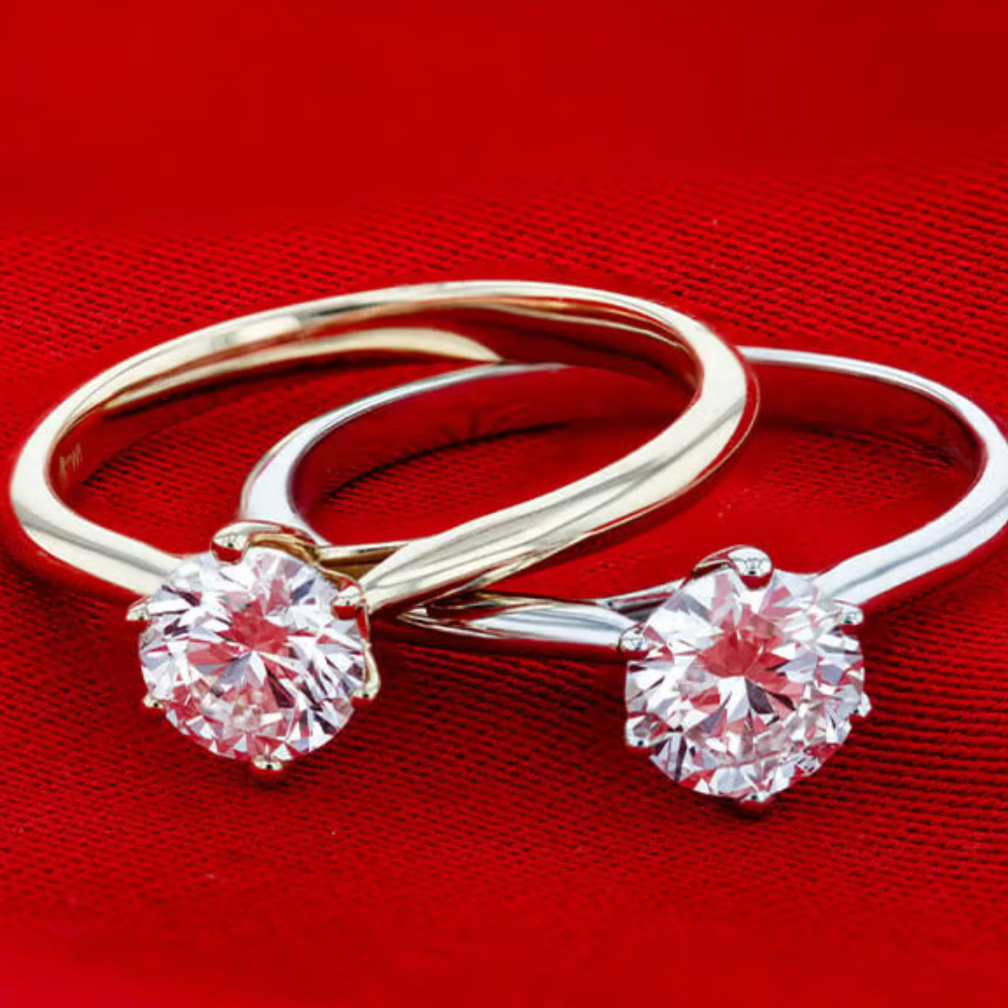Classic Round Cut Solitaire Ring Silver Finish