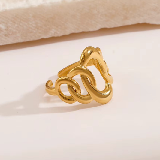18K Gold-Plated Beach Charm Ring