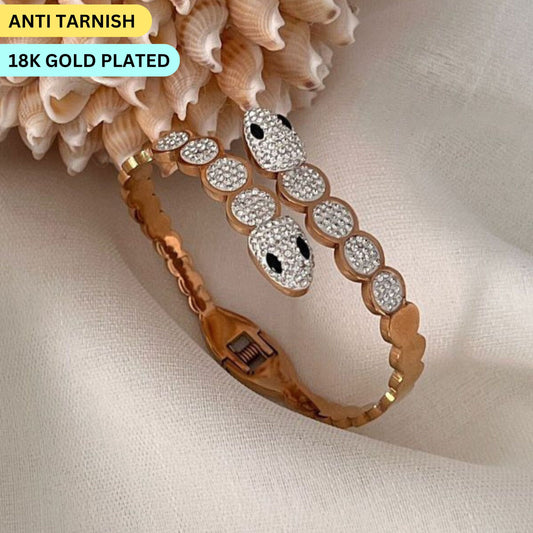 Anti Tarnish Rose Gold Snake Bracelet