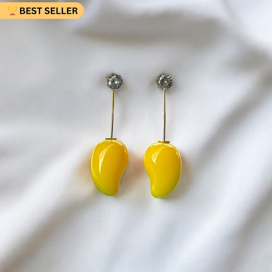 Alphanso Mango Yellow Drop Earring