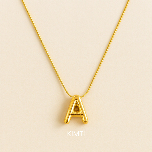 18k Gold Plated Initial Letter Necklace
