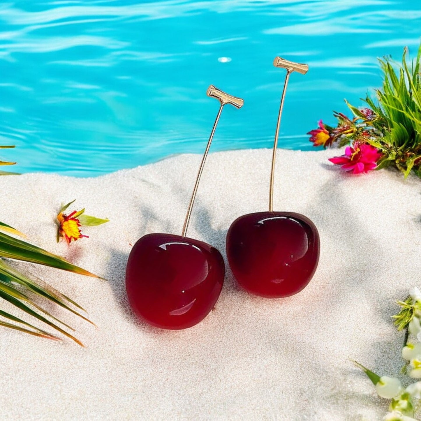 Cherry Blossom Red Earring