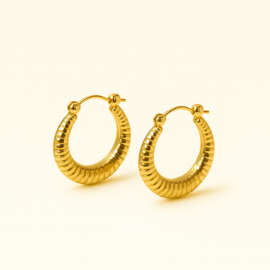 18K Gold Plated Roslia Hoop Anti Tarnish Earring