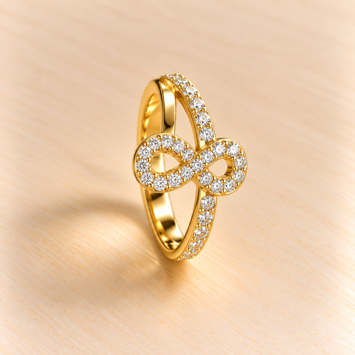18k Gold Plated Celeste Infinity Ring