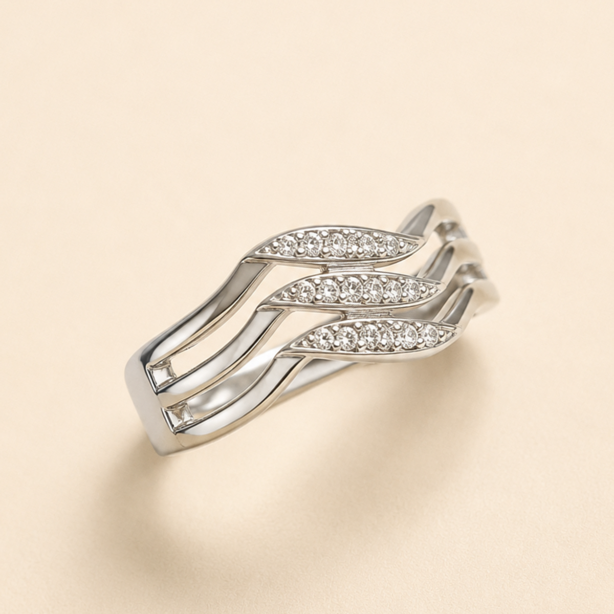 Minimalist Silver Sparkle  Ring