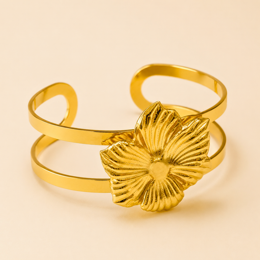 Golden Daisy Luxe Cuff Waterproof Bracelet