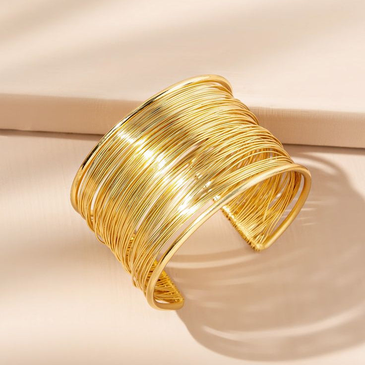 Luxe Multi-Layer Open Cuff Bangle