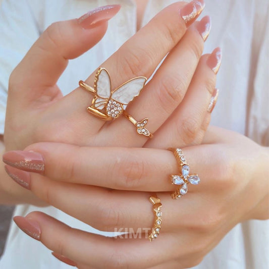 Set off Fancy Butterfly Shape Western Coper Ring Stack