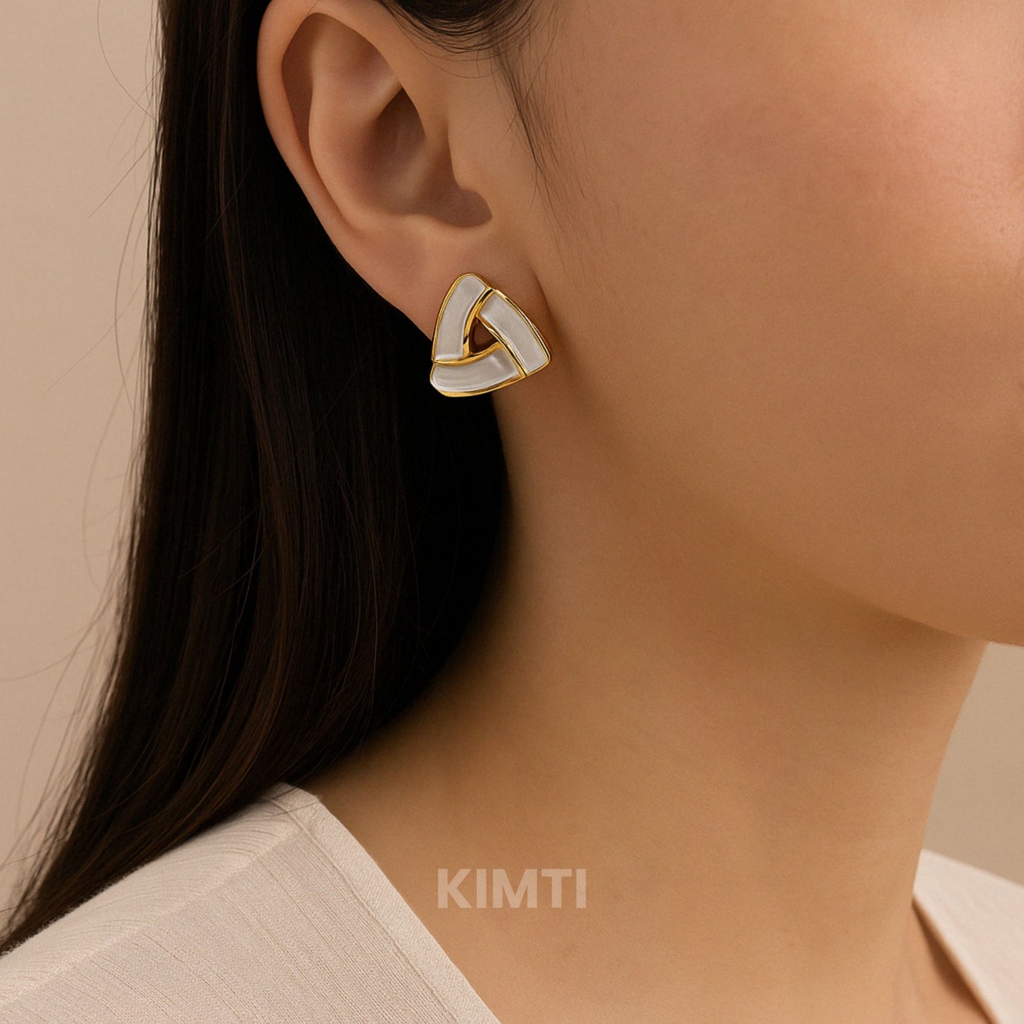 The Catcher White Stud Earring